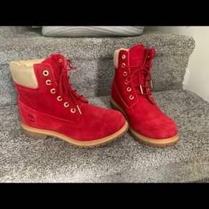 Rare Red and Gold Timberlands